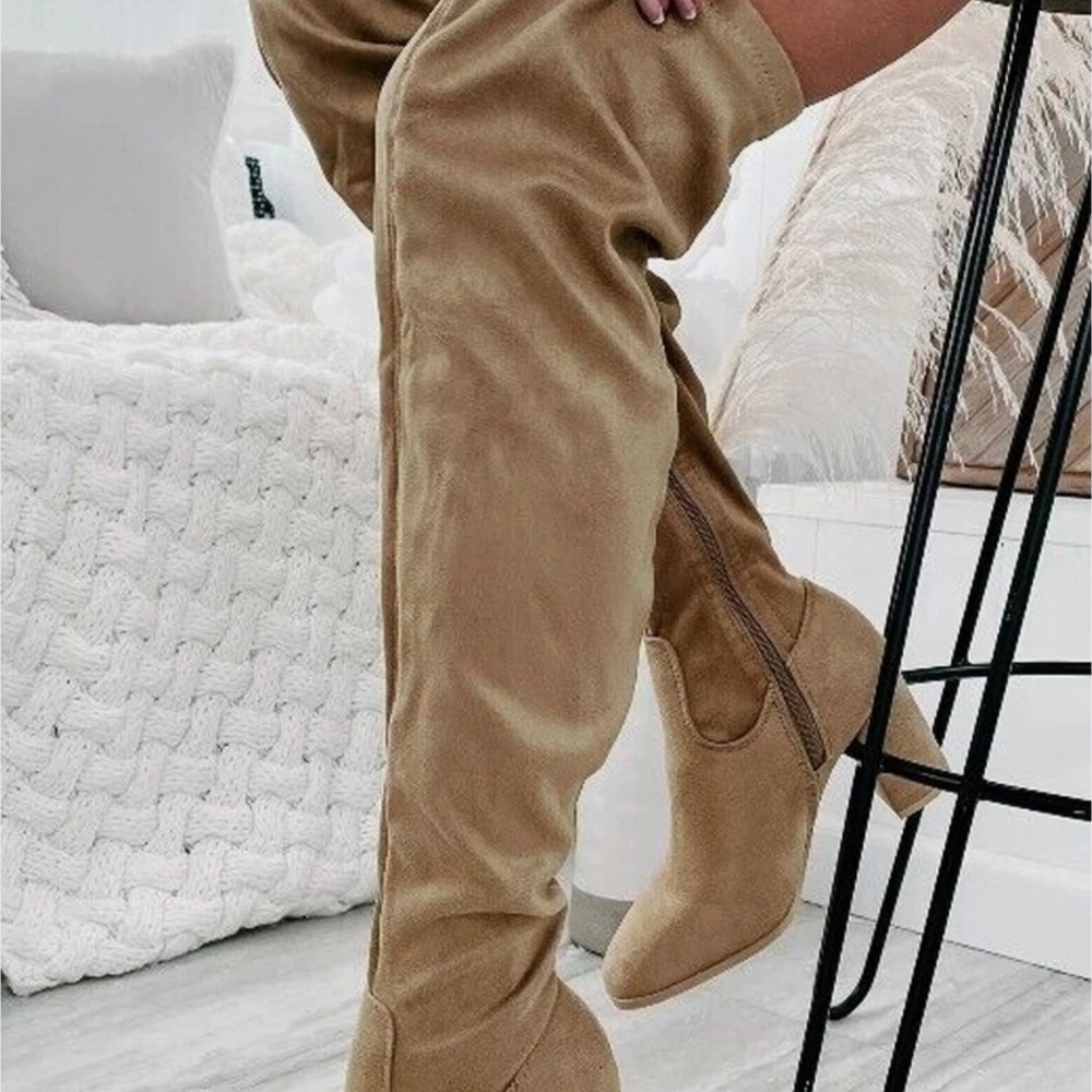 Tan Over-the-Knee Boots
